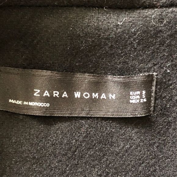 ZARA black wool over coat car length single button - Picture 4 of 10